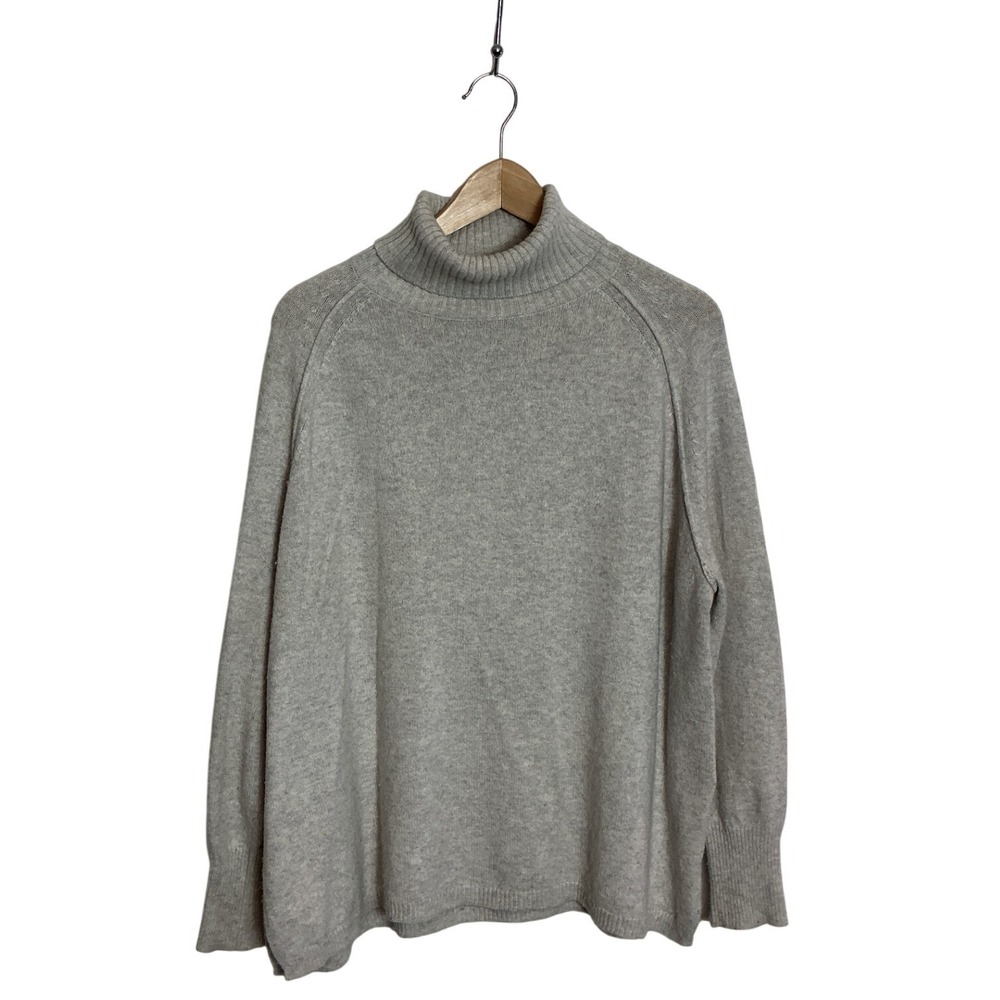 Zacket & Plover Medium Beige Turtleneck Ultrasoft Pullover Sweater Boxy Relaxed